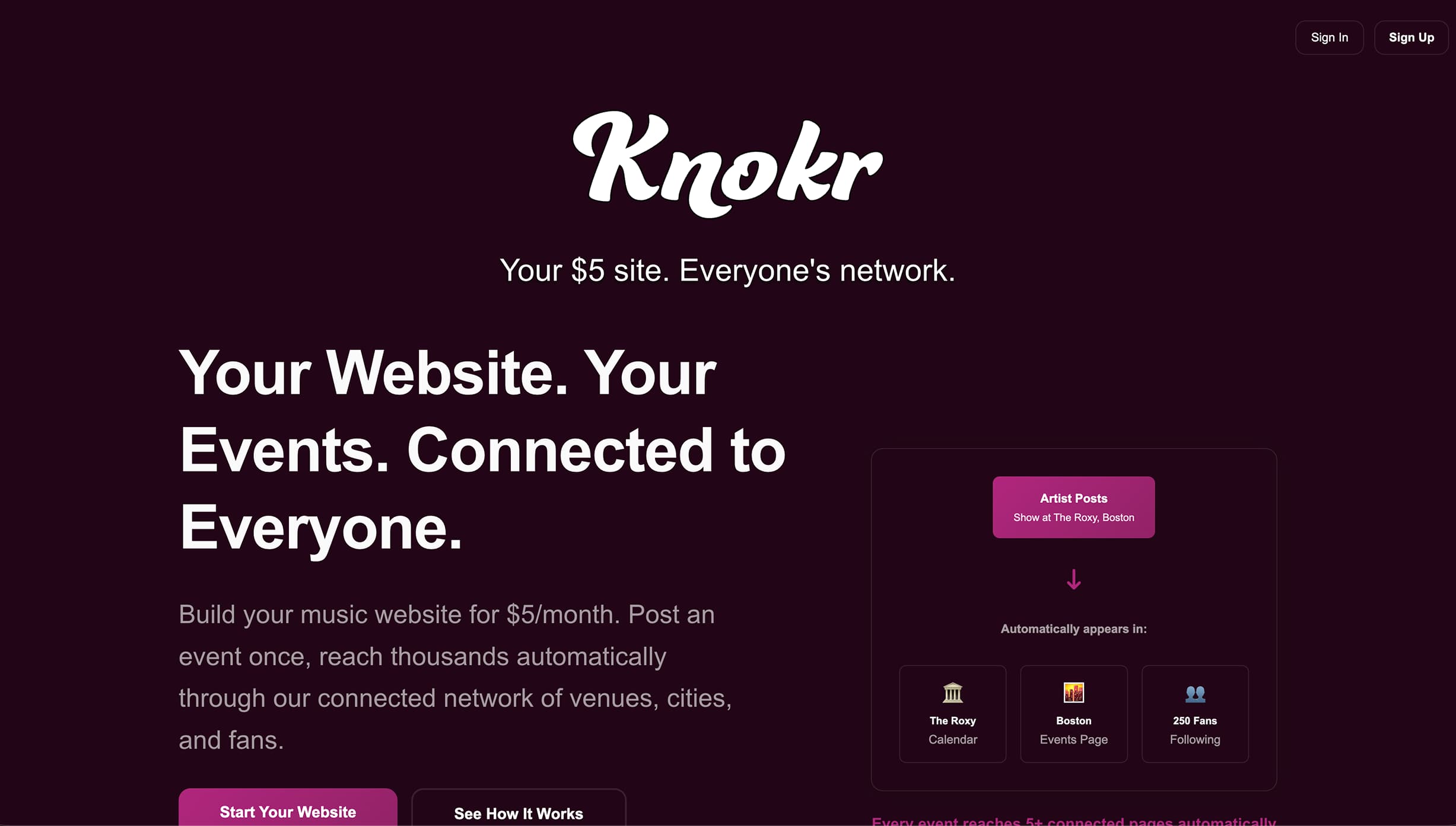 Knokr Base platform screenshot