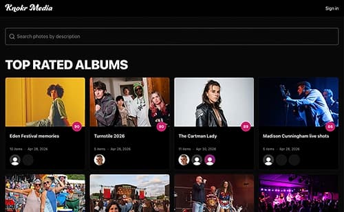 Knokr Media platform preview